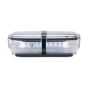britax led light bar Opti-luxx LB1100 Series Sonoma 11" Clear/Amber & White Light Bar (Cl-1)  (Post Mount, 3-Wire Connection)