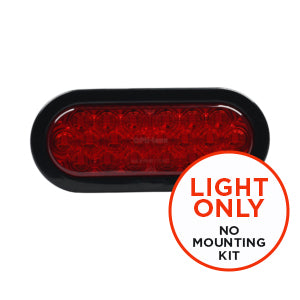 Opti-luxx 6" Oval Red Stop/Turn/Tail (Light Only, 3-Wire Connection)