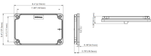 OPti-luxx 8.5" x 5.25" Rectangle Amber Turn/Park With Arrow (Screw Mount, AMP Connector)