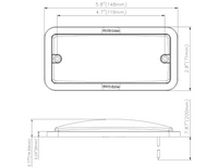 Opti-luxx 3" X 6" Rectangle White Premium 15 LED Dome Light (Screw Mount, 2-Wire Connection)