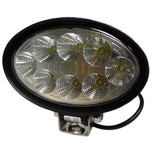 Opti-luxx 5.6" Oval White LED Boarding Light (M8 Bolt Mounting, Cable Connection)