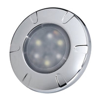 Dome Light - 3" Round metallic light fixture on a white background