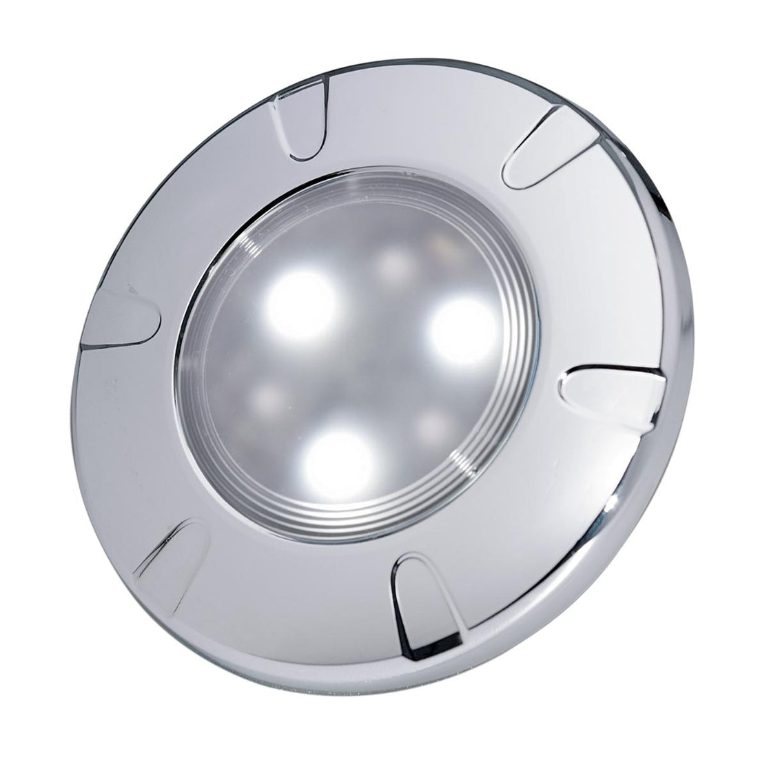 Dome Light - 3" Round metallic light fixture on a white background
