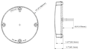 Opti-luxx 7" Round Amber Warning Light (Screw Mount, 3-Wire Connection)