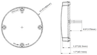 Opti-luxx 7" Round Amber Warning Light (Screw Mount, 3-Wire Connection)