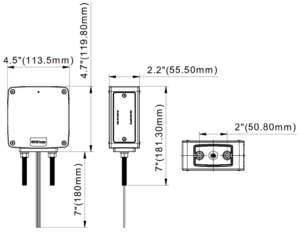 Opti-luxx 4.5" Square Amber/Red Left Road Side Dual Face Turn/Park/Marker (Bolt Mount, 3-Wire Connection)