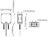 Opti-luxx 4.5" Square Amber/Red Left Road Side Dual Face Turn/Park/Marker (Bolt Mount, 3-Wire Connection)