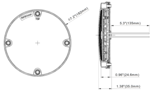 Opti-luxx 7" Round White Reverse (Screw Mount, 2-Wire Connection)