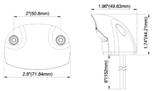 Opti-luxx White License Plate Light Kit (Screw Mount, Duetsch Connector)