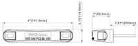 Opti-luxx 4" Oval Amber 120 Series Marker (Screw Mount, 2-Wire Connection)