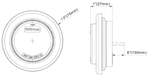 Opti-luxx 2" Round Red 200 Series Marker (Grommet Mount, 2-Wire Connection)