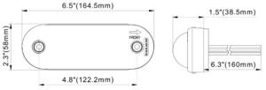 Opti-luxx 6" Oval Amber Mid Turn Marker (Screw/Grommet Mount, 3-Wire Connection)