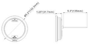 Opti-luxx 4" Round White Reverse (Grommet Mount, 2-Wire Connection)