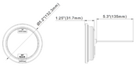 Opti-luxx 4" Round White Reverse (Grommet Mount, 2-Wire Connection)