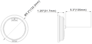 Opti-luxx 4" Round Red Stop/Tail/Turn (Grommet Mount, 24V Wire Connection)