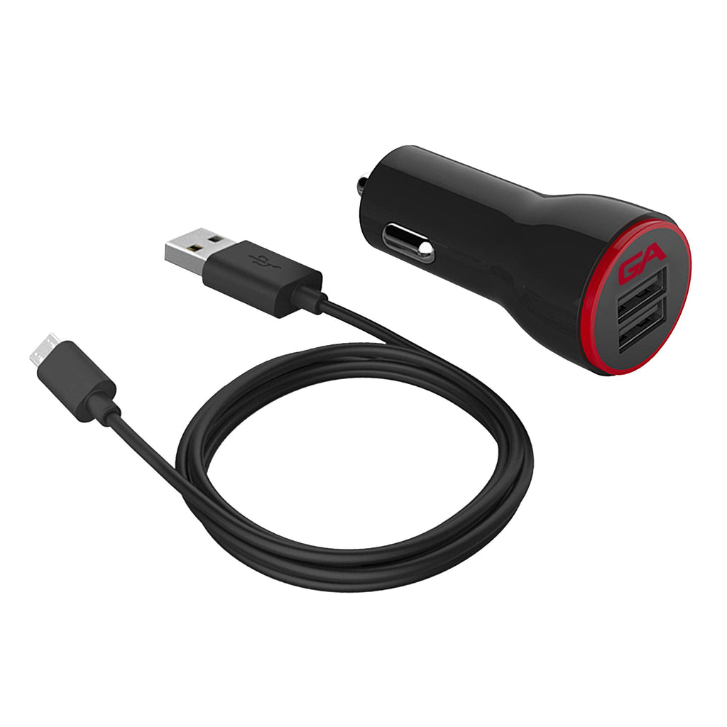 Guardian Angel Dual-Port Car Charger with Type C Cable