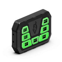 Black Feniex 4200 Mini Controller with green buttons on a white background