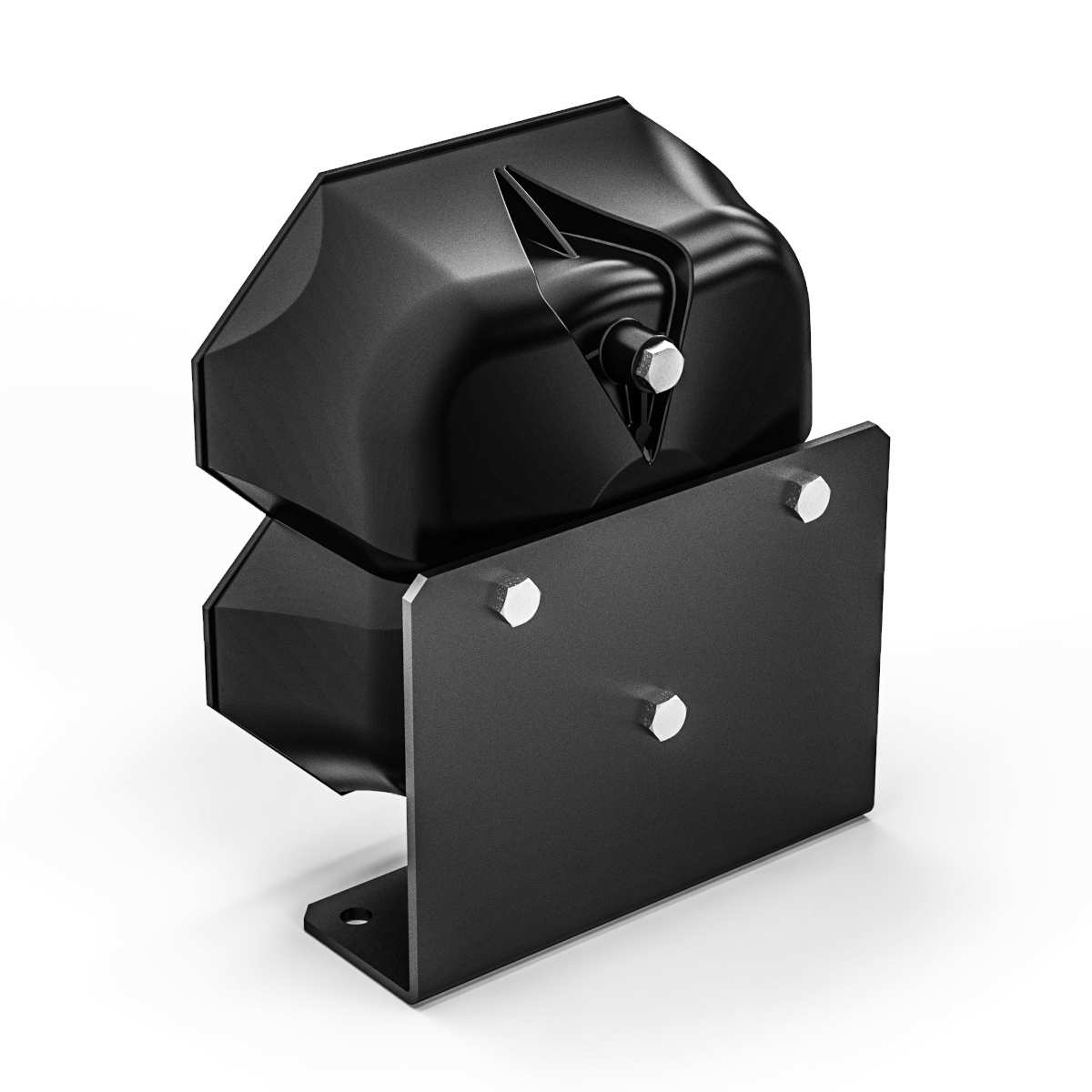 Black Feniex Triton 100W Speaker with metal bracket on a white background