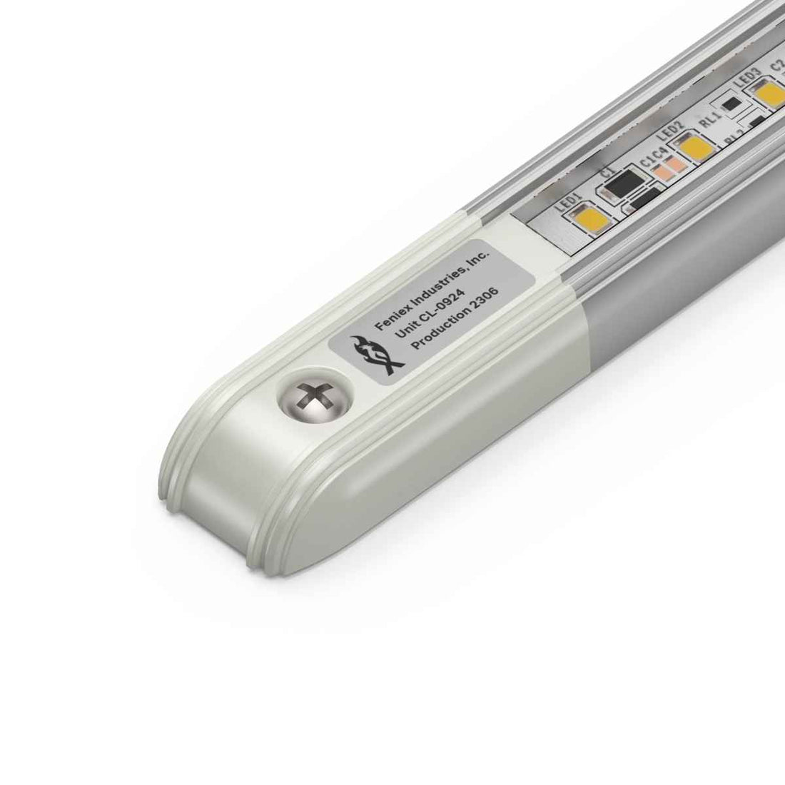 LED light bar with brand label on a white background