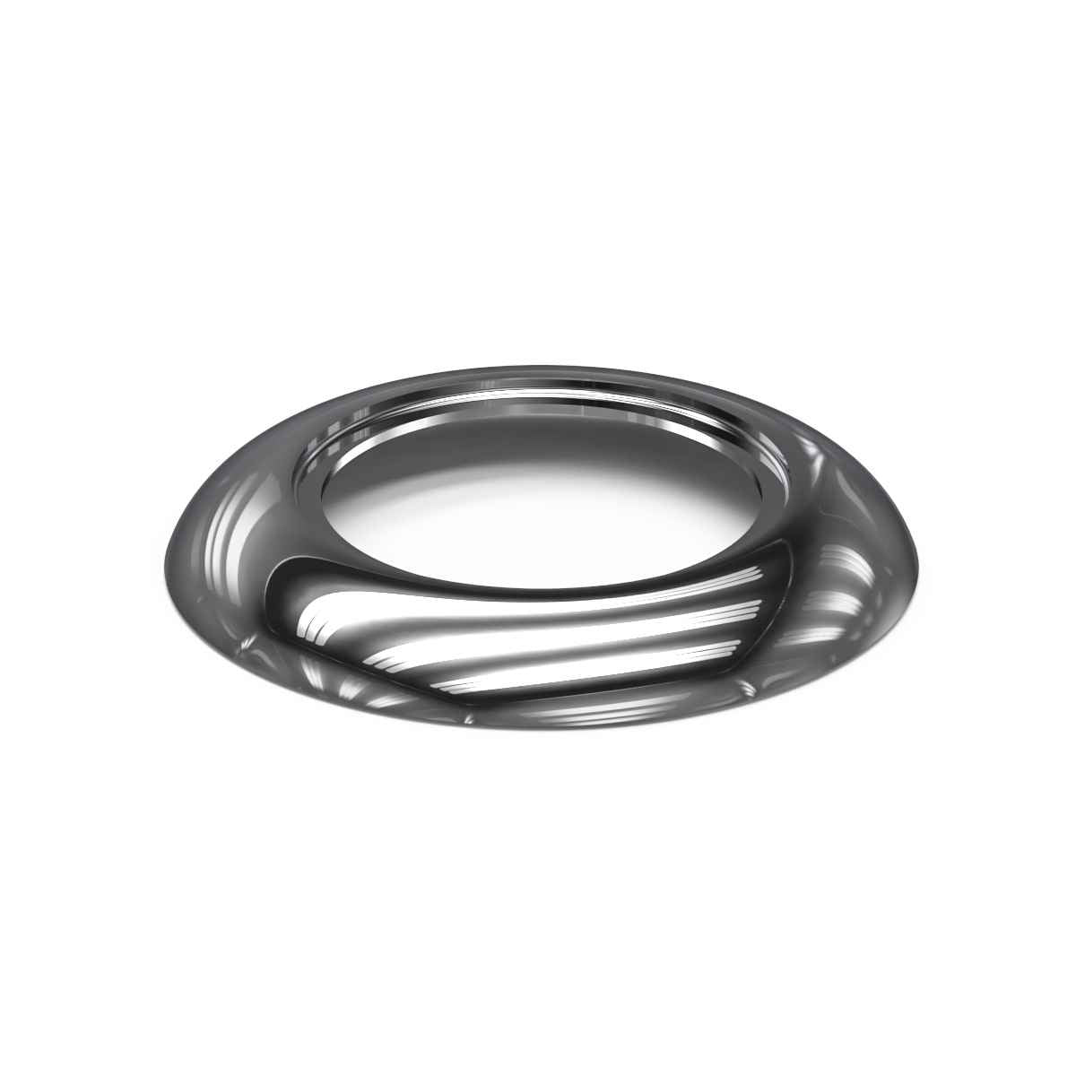 Feniex 1" Round Marker bezel in silver color