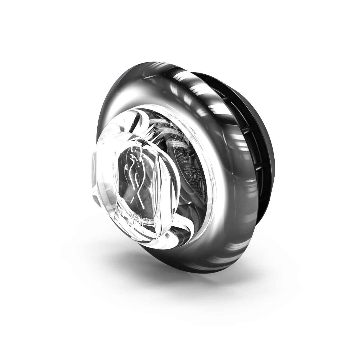 Feniex 1" Round Marker in white and silver