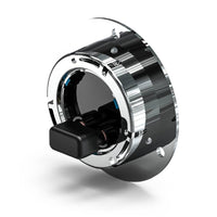 Feniex 2" Round Marker Chrome Bezel with reflective surface on a white background