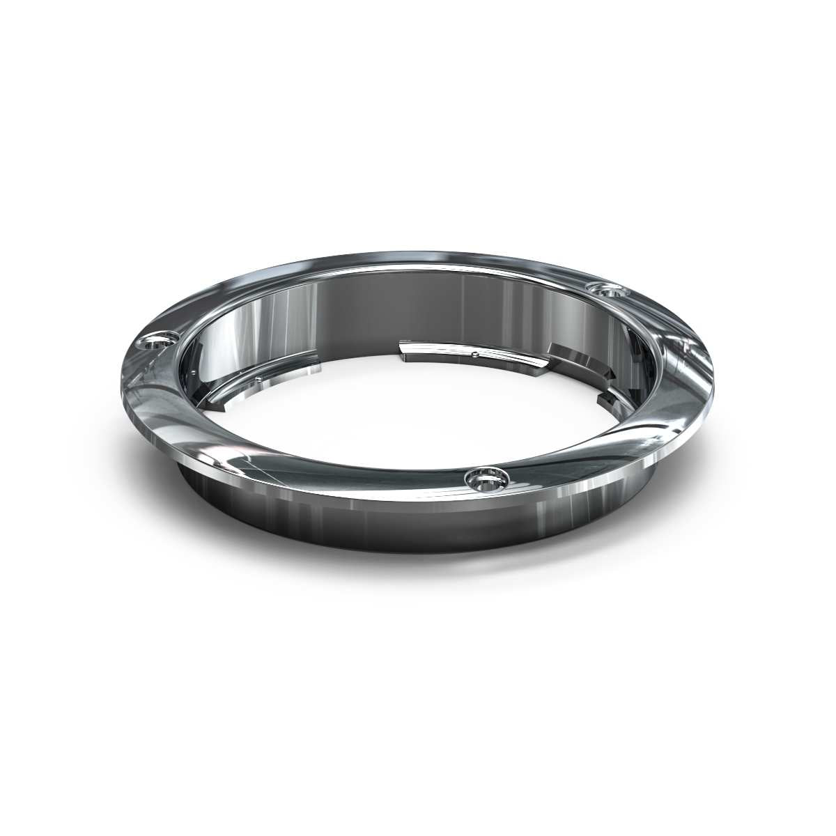 Feniex 4" Round STTR Chrome Bezel on a white background