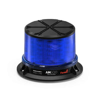 Blue Feniex AM600 Beacon with black base on a white background
