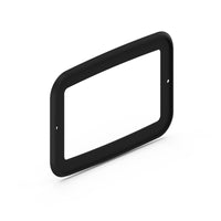 Black rectangular frame on a white background
