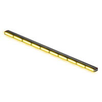 Long rectangular Feniex Fusion 1000 Stick LED light bar with yellow illumination on a white background