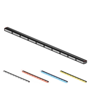 Set of Feniex Fusion 1000 Stick LED light bars in different colors on a white background