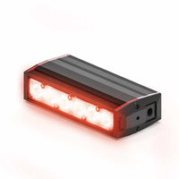 Rectangular Feniex Fusion 100 Stick LED light bar with red and black design on a white background