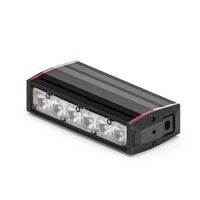 Rectangular Feniex Fusion 100 Stick LED light bar with a black casing and red accent on a white background
