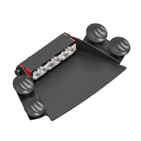 Black and red Feniex Fusion 1X Dash LED light bar with mounting brackets on a white background
