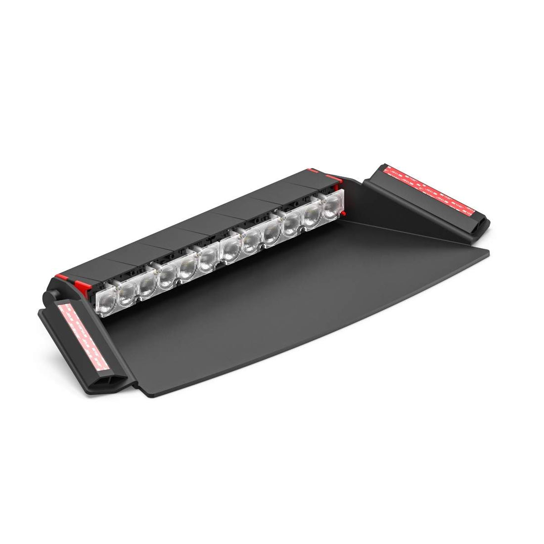 Feniex Fusion 2X Dash LED light bar with black cover on a white background