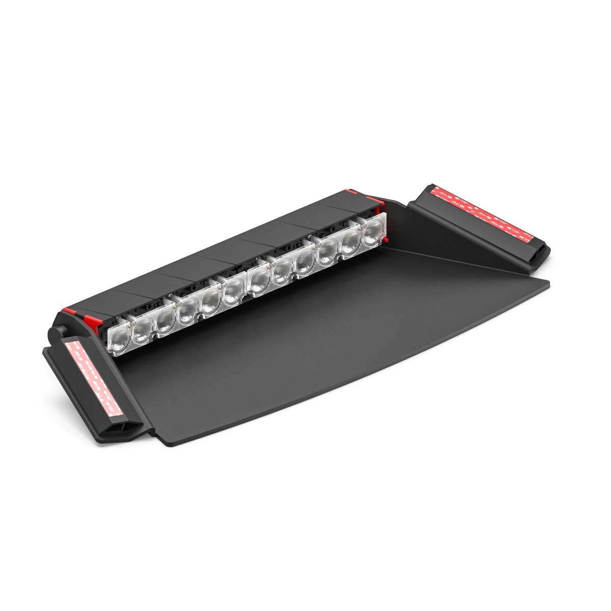 Feniex Fusion 2X Dash LED light bar with black cover on a white background