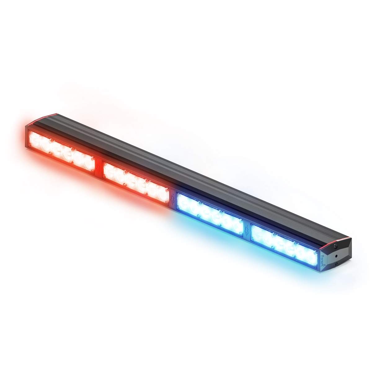 Feniex Fusion 400 Stick LED light bar with red and blue lights on a white background
