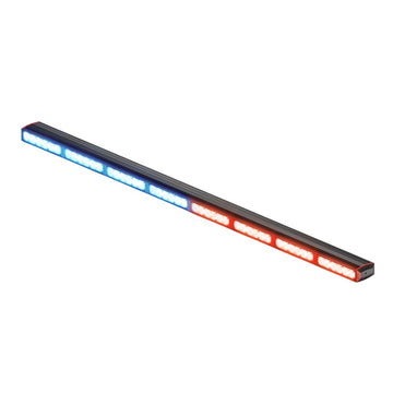 Feniex Fusion 800 Stick LED light bar with red, blue, and white lights on a white background