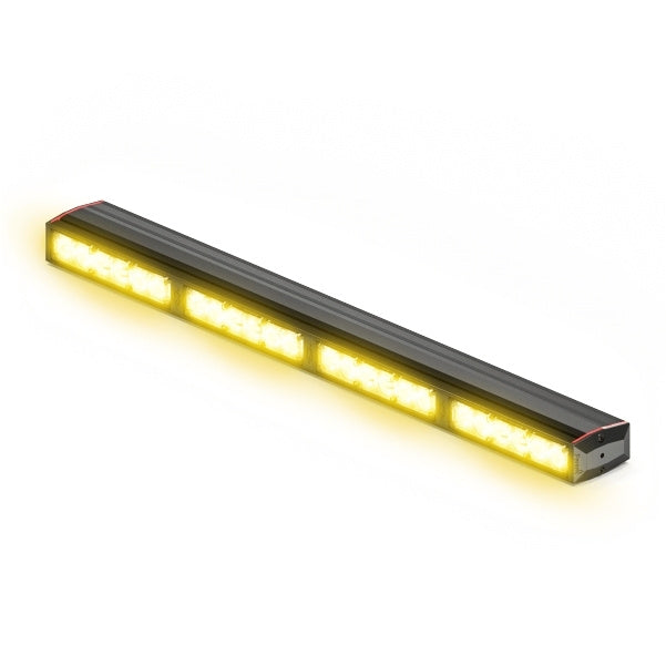 Feniex Fusion Amber 400 Stick LED light bar with yellow illumination on a white background