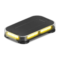 Black and yellow Feniex Fusion Amber Mini 14" Lightbar on a white background