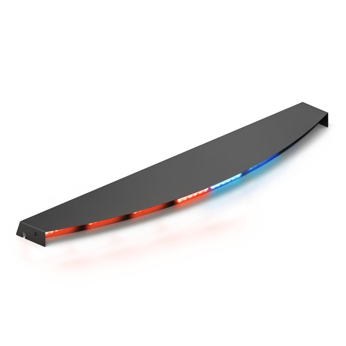 Feniex Fusion Interior Rear LED light bar with red and blue lights on a white background