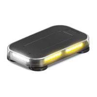 Small rectangular Feniex Fusion Mini 14" Lightbar with yellow LED lights on a white background