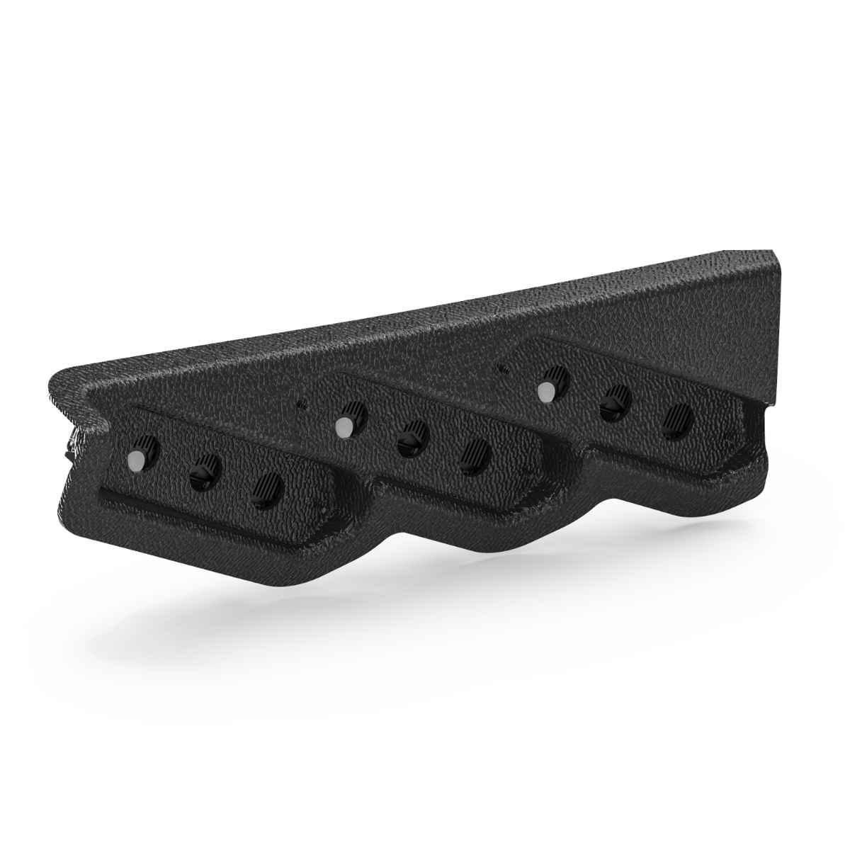 Black Feniex Fusion Spoiler with multiple holes on a white background