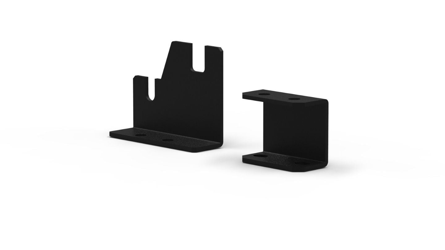 Two black Feniex Hammer 100W Speaker/Siren tool on a white background