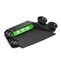 Feniex Q-1X Dash with green light on a white background