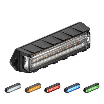 Feniex Q-Surface Mount LED light bar with color-changing options on a white background