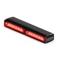 Long rectangular Feniex Q Serial 200 Stick light bar with red LEDs on a white background