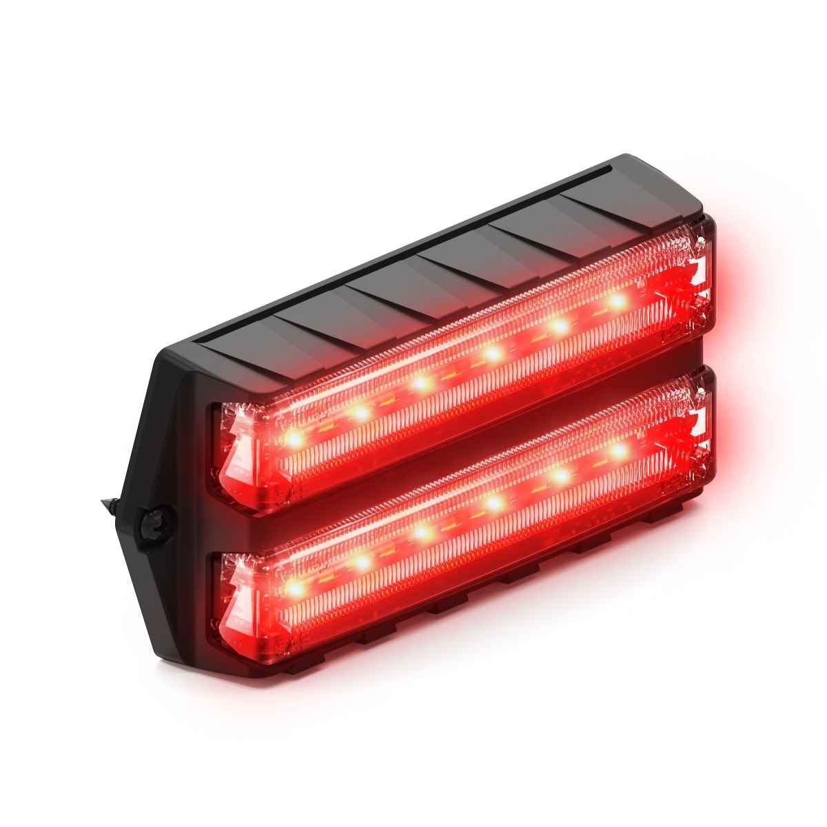 Feniex Q Serial Dual Surface Mount Red LED light bar on a white background