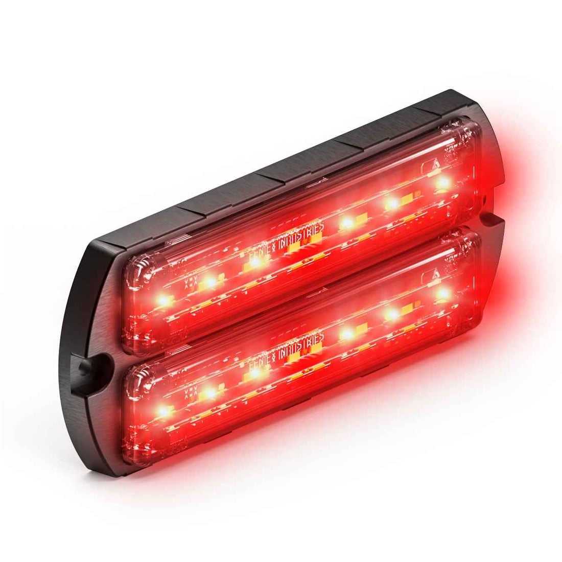 Feniex Q Serial Flat-Dual-Surface Mount Red LED light bar on a white background