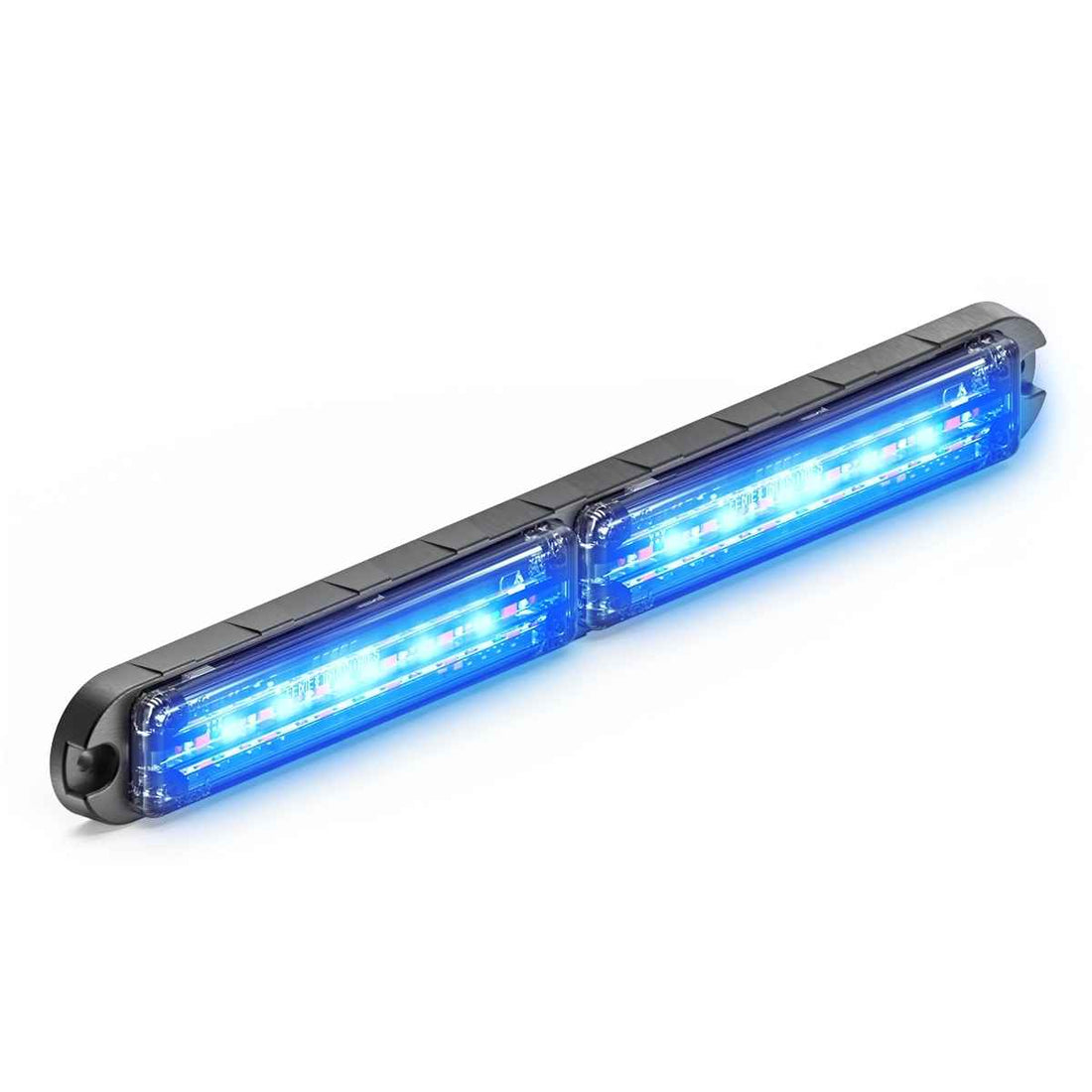 Feniex Q Serial Flat-Wide-Surface Mount Blue LED light bar on a white background